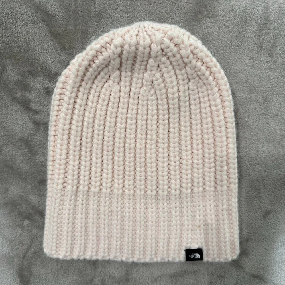 The North Face Chunky Rib Beanie Gardenia White Cream Knit Hat